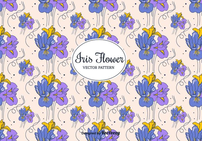 Iris Flowers Vector Pattern