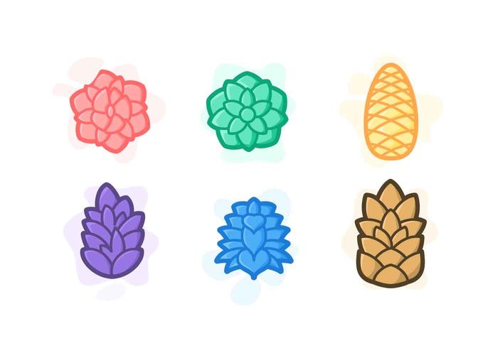 Free Unique Pine Cones Vectors