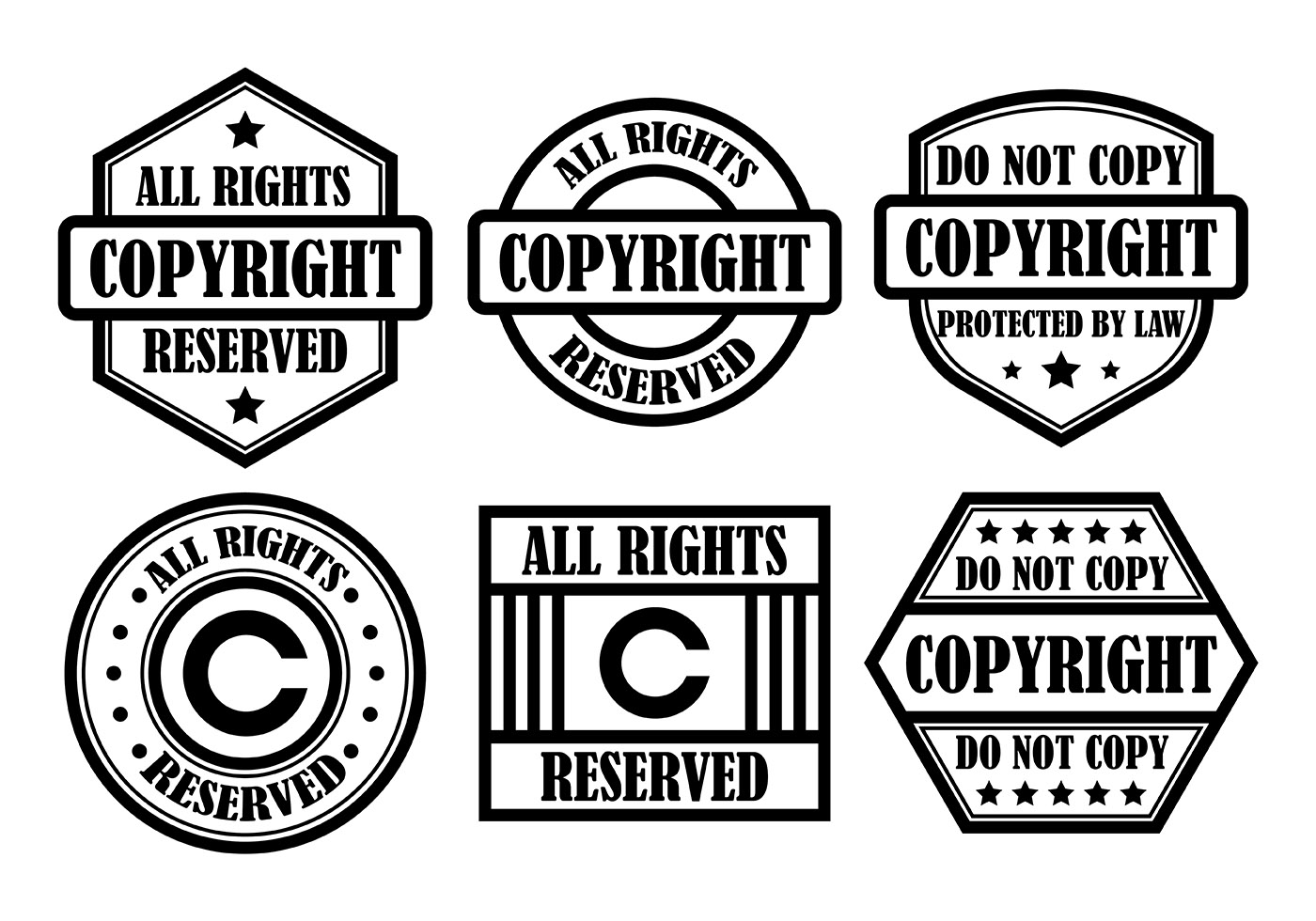 Copyright Vector Icons 145635 Vector Art at Vecteezy