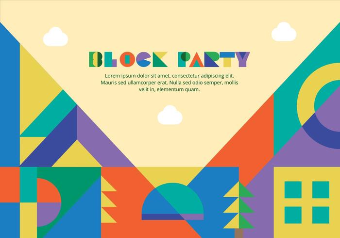 Block Party Background Vector 