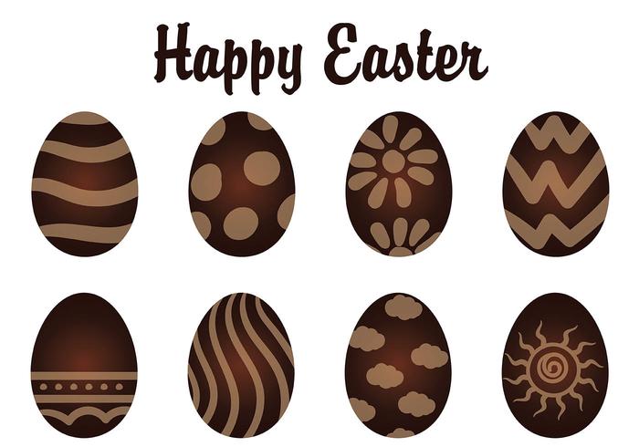 Vector de chocolate huevos de Pascua