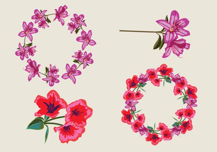 Rhododendron Floral Element Vector