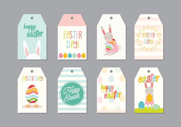 Easter Gift Tag Vector Easter Gift Tag Vector