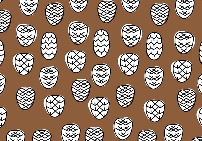 Brown  White Geometrical Pine Cones vector