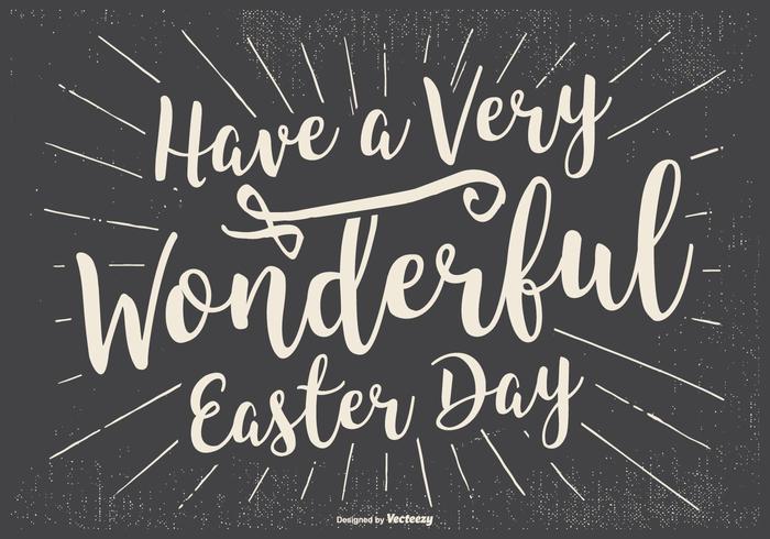 Typographic Happy Easter Illustration vector