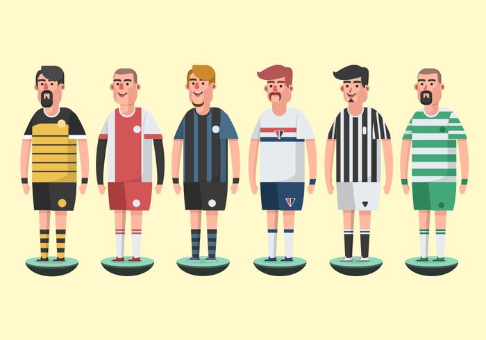 Subbuteo Game Players Vector Pack Subbuteo Game Players Vector Pack