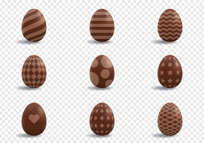 Chocolate Eggs Decoration vector
