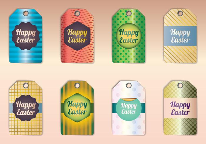 Happy Easter Gift Tags vector