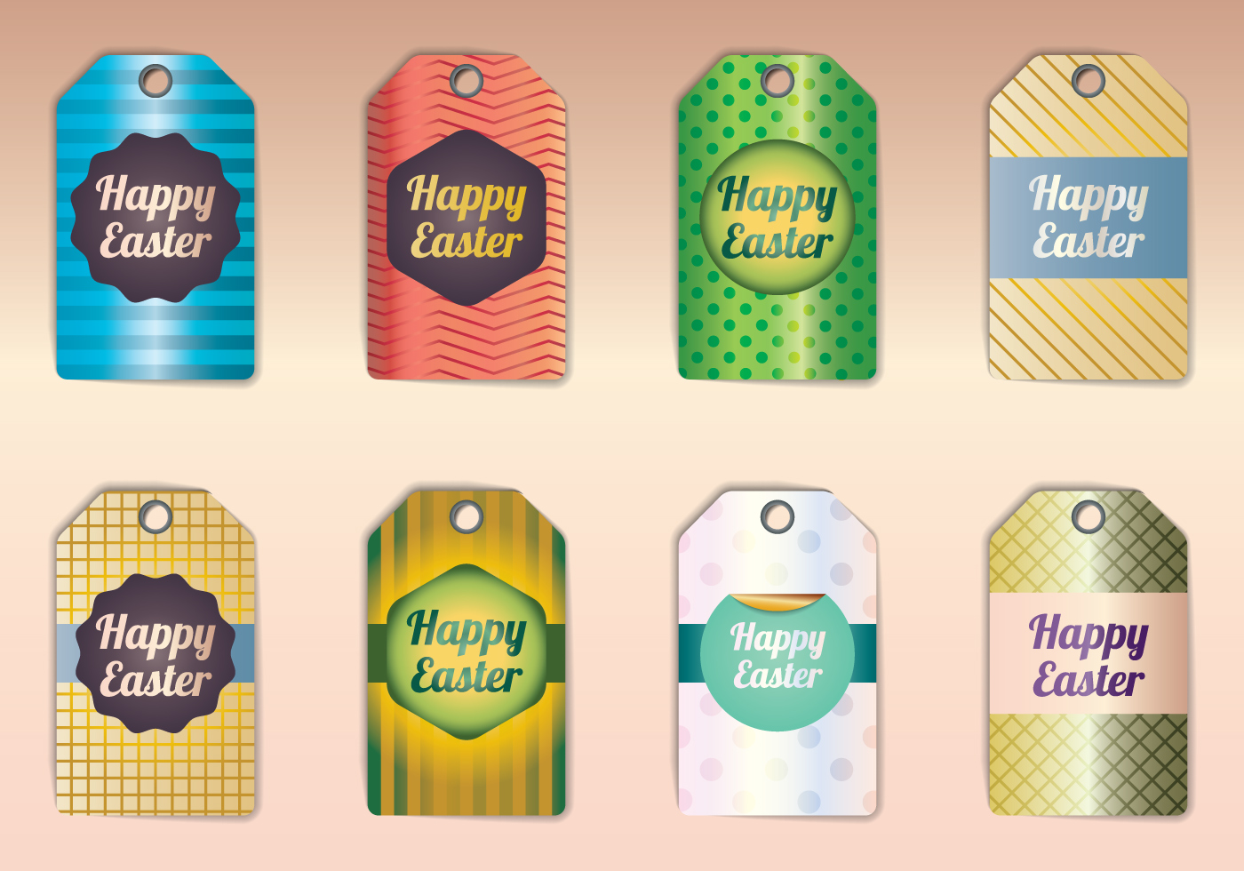 Happy Easter Gift Tags 145735 Vector Art at Vecteezy