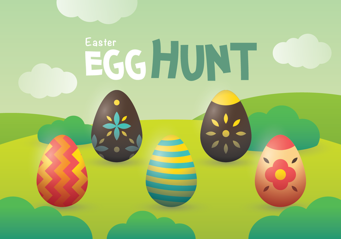 Easter Egg Hunt Vector Easter Egg Hunt Vector