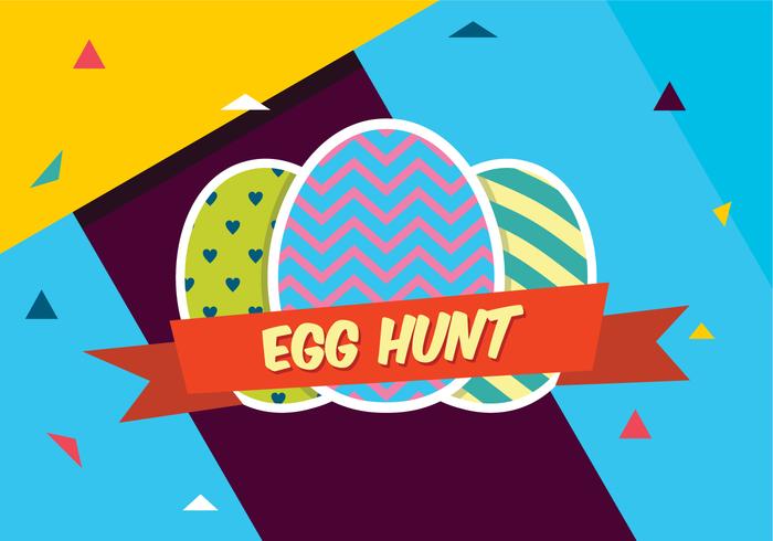 Colorful Easter Egg Hunt vector