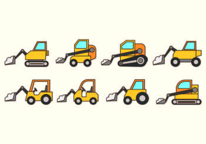 Set Of Snow Blower Icons vector