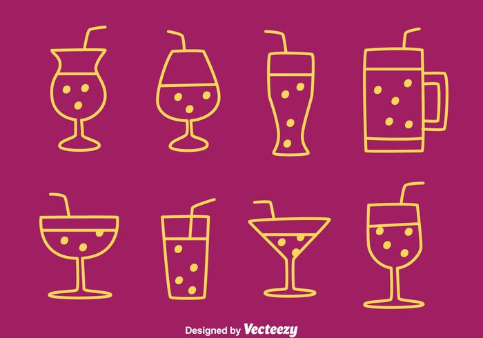 Fizz Drink Icons Vectors