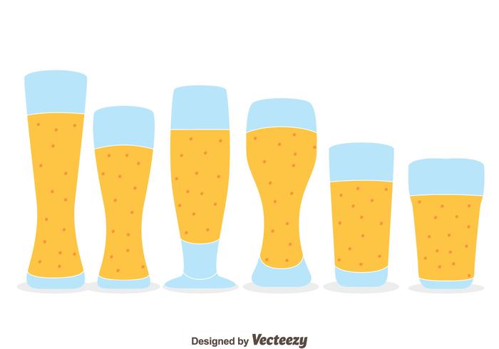 Nice Beer Glasses Vectors Nice Beer Glasses Vectors