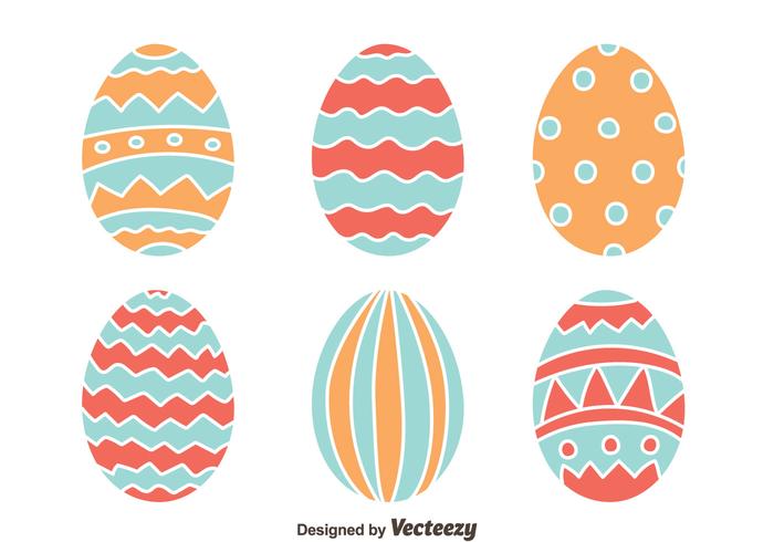 Easter Eggs Collection Vector