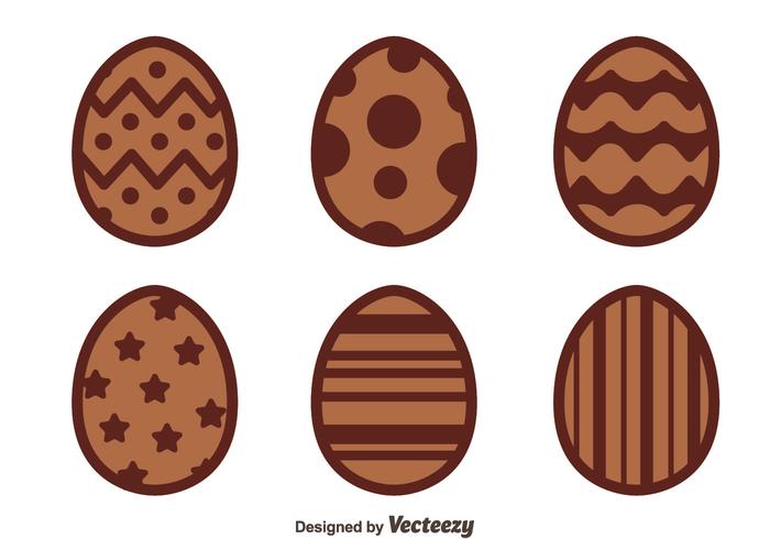Nice Chocolate Easter Eggs Vectors
