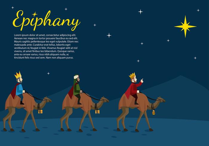 Epiphany Night Cartoon Free Vector