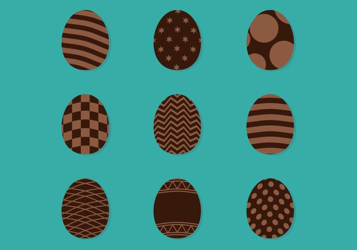 Los huevos de chocolate decoración vector