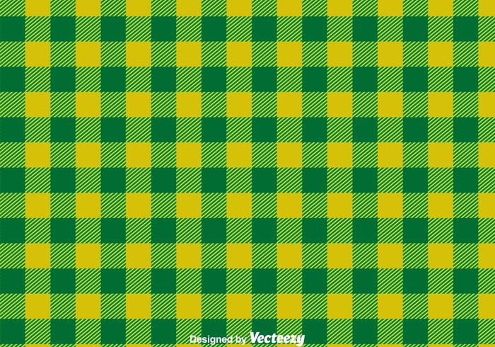 Green Flannel Ornament Vector