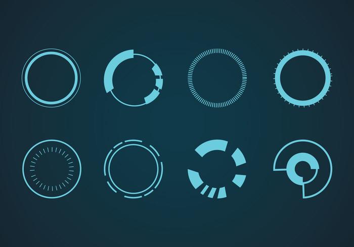 Hud elementos vectoriales vector