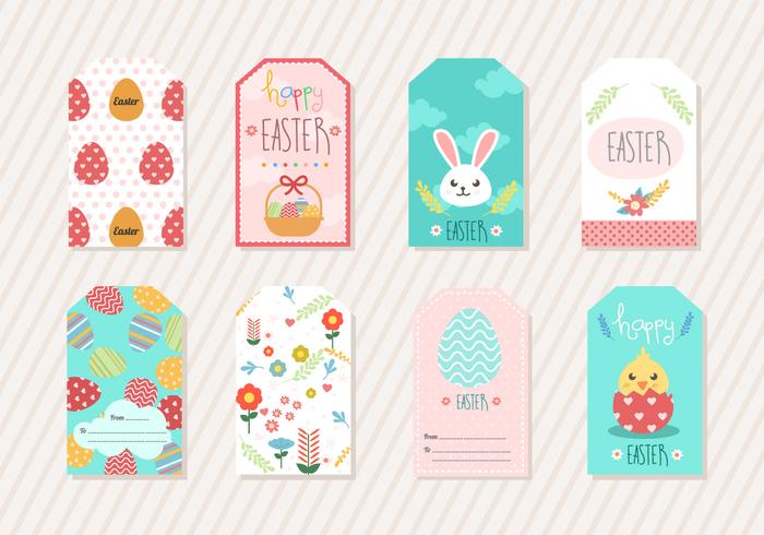 Easter Gift Tag vector