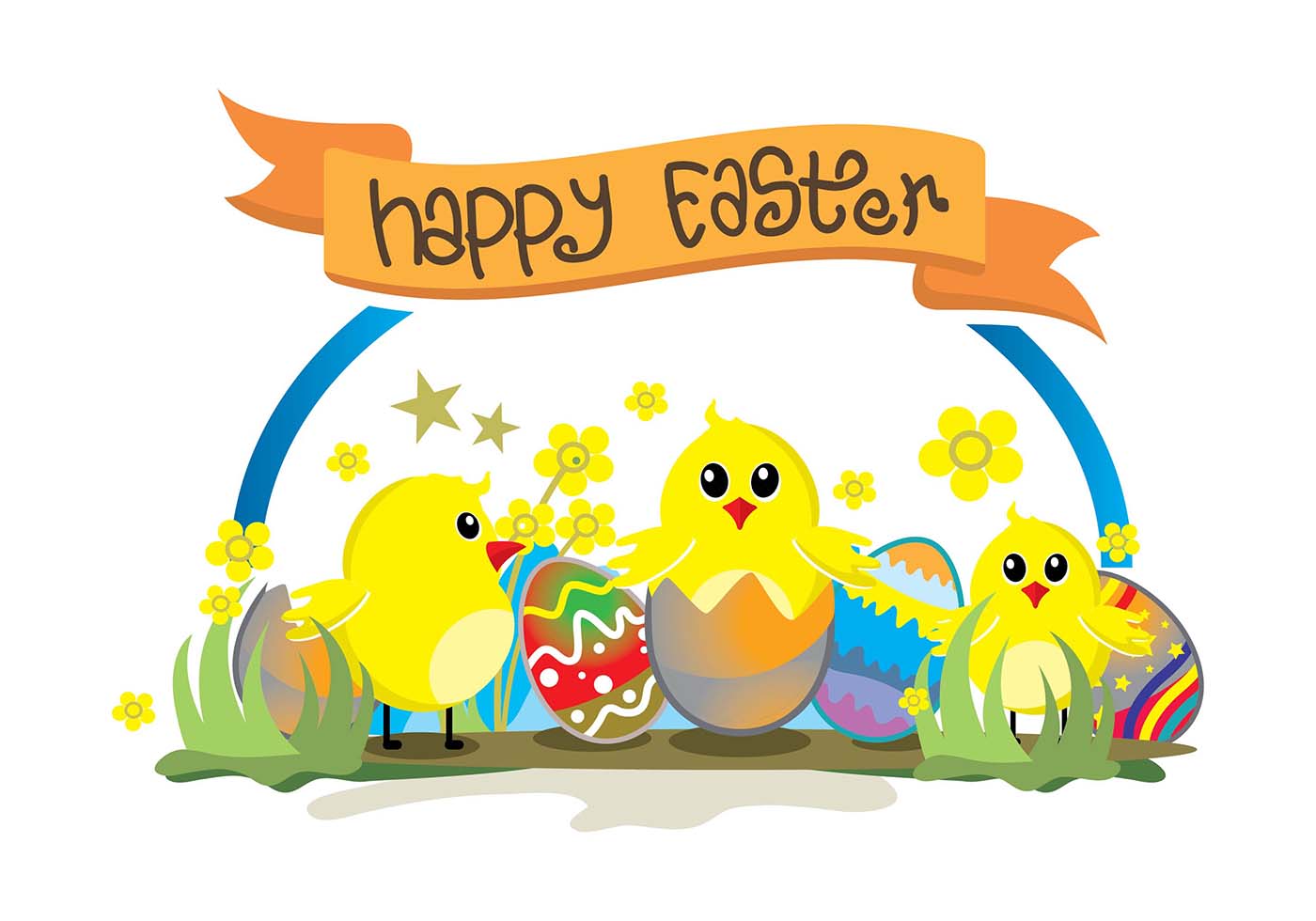 Easter Chick Cute Background 145858 Vector Art At Vecteezy