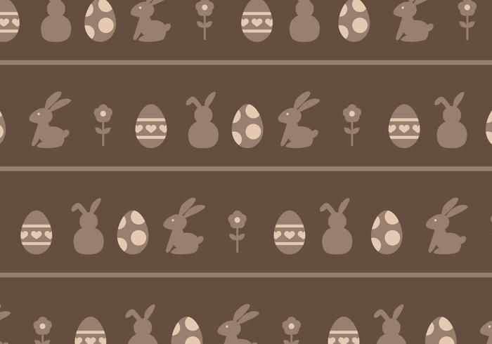 Brown Eggs  Rabbits Pattern vector