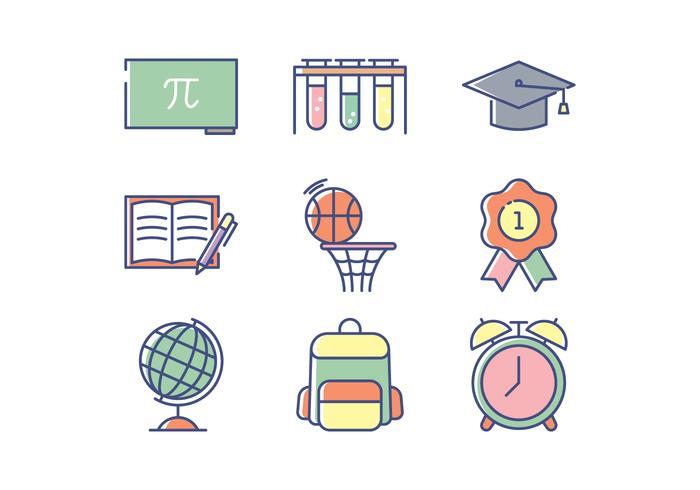 Educación Icon Set vector