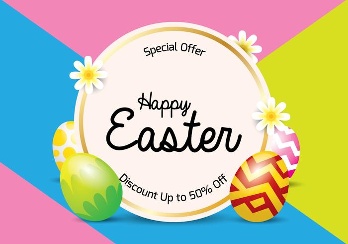 Easter Sale Background vector