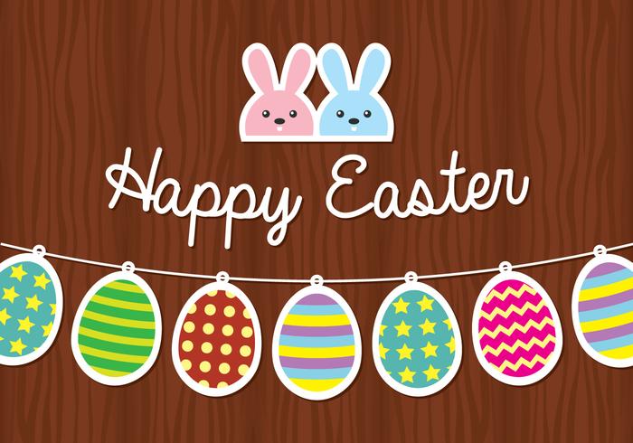 Easter Bunny and Egg Background vector