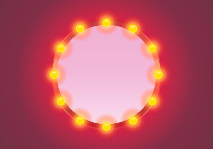 Vector Lighted Mirror with Pink Background Vector Lighted Mirror with Pink Background
