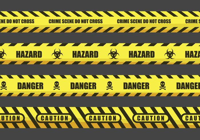 Caution and Danger Tape Illustrations vector