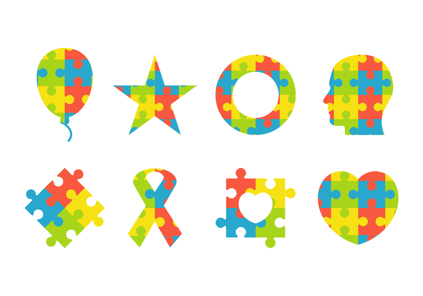 Colorful Puzzle Symbol of Autism 145935 Vector Art at Vecteezy