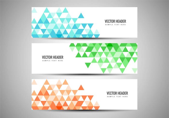 Vector libre de pancartas coloridas conjunto