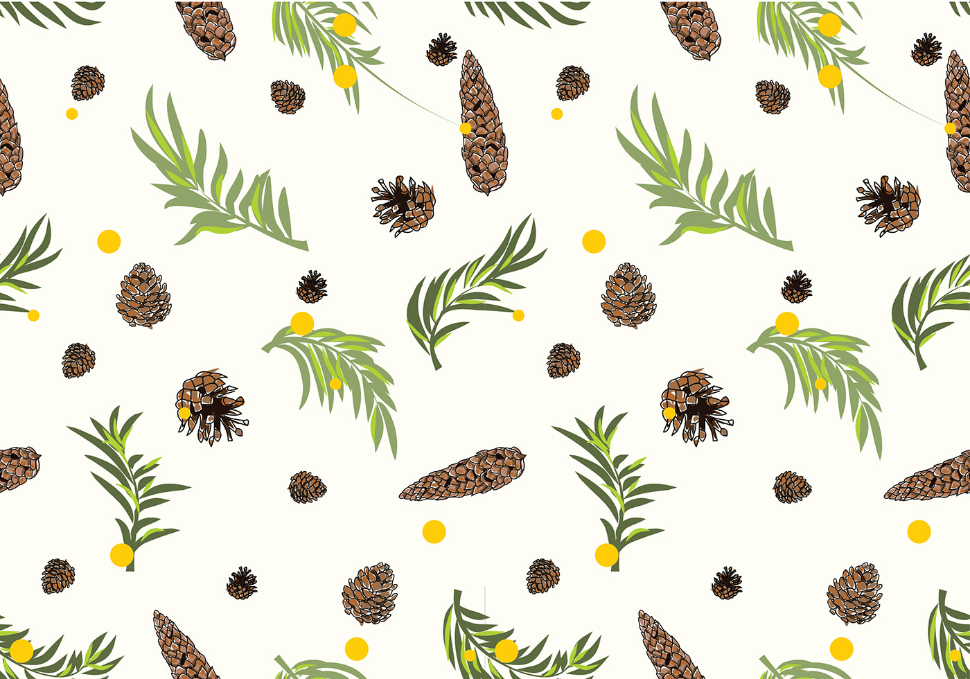 Pine Cones Pattern White Free Vector 145995 Vector Art at Vecteezy