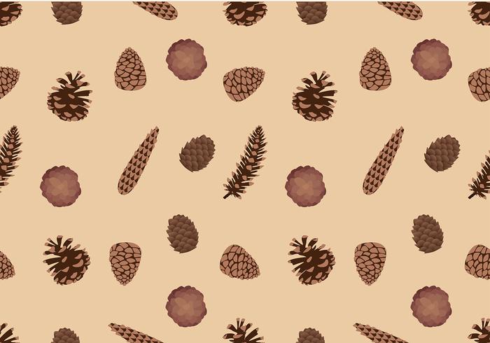 Pine Cones Pattern Free Vector