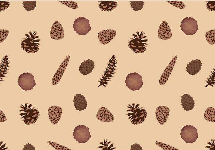 Pine Cones Pattern Free Vector