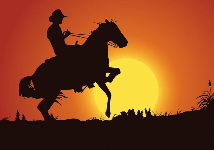 Gaucho Sunset vector gratuito