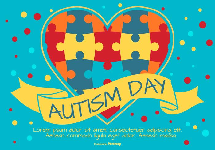 Colorful Autisim Day Illustration vector