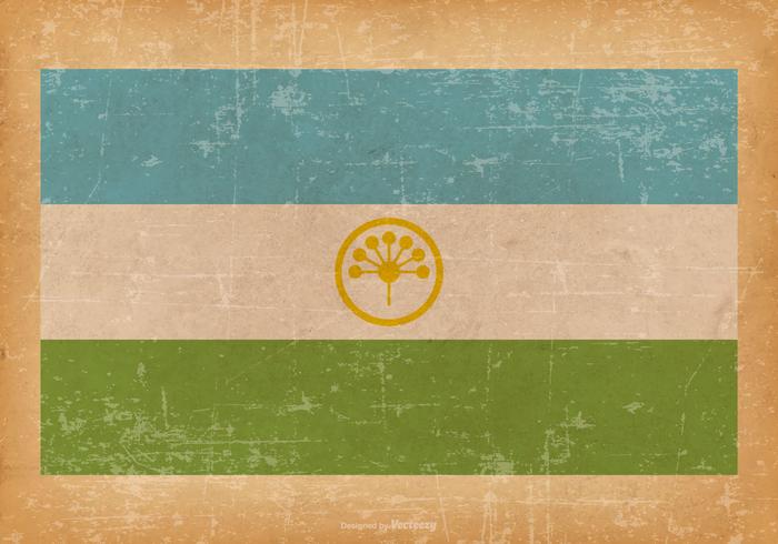 Grunge Flag of Bashkortostan vector