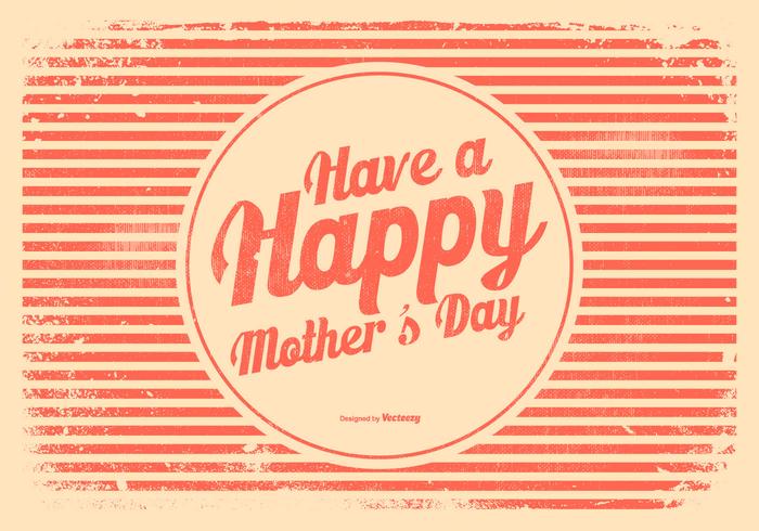 Retro Style Mother's Day Illustration  vector