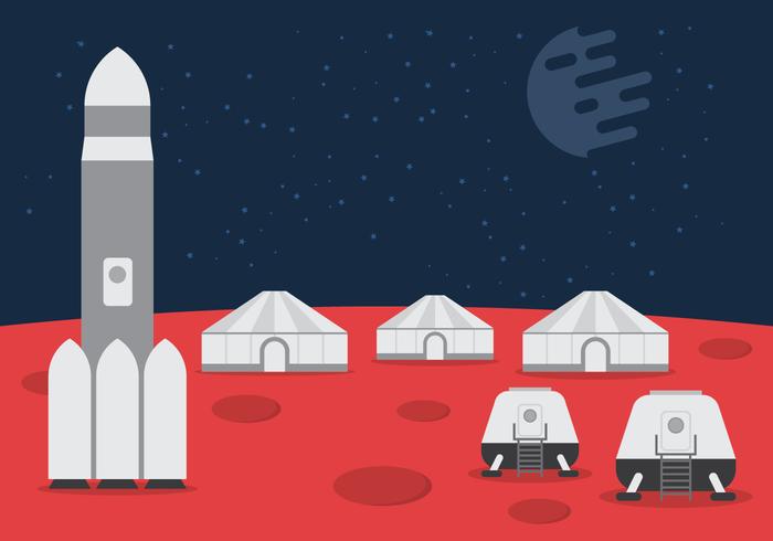 Space Colony Vector Background Space Colony Vector Background