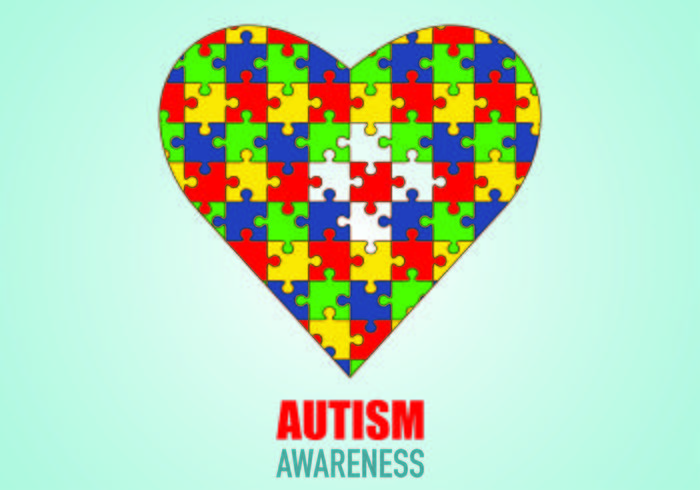 Cartel de la conciencia del autismo vector