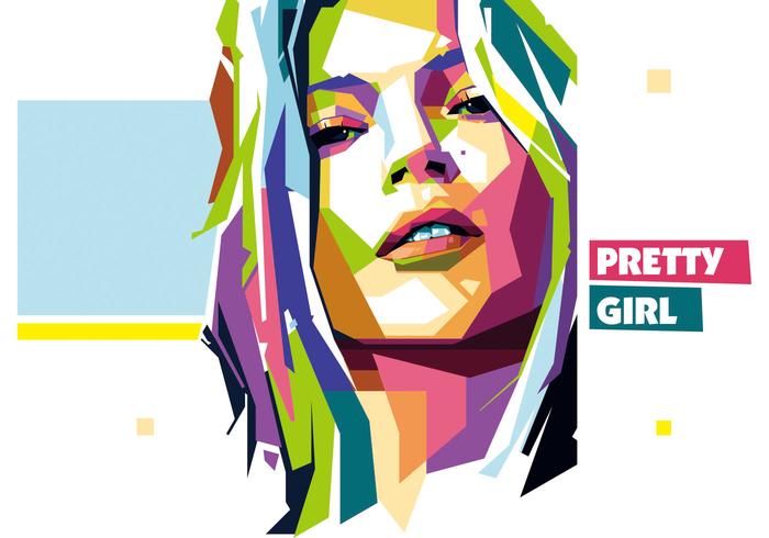 Bastante wpap vector de la muchacha