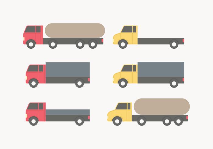 Red and Yellow Vector Moving Van Collection