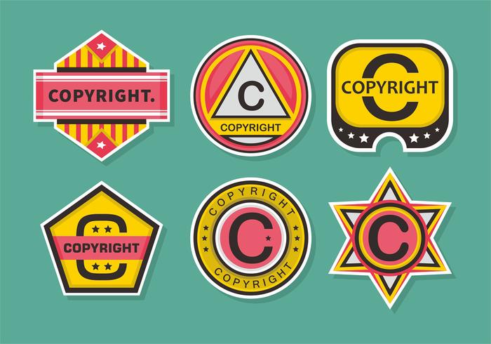 Copyright Stamps Vector Set