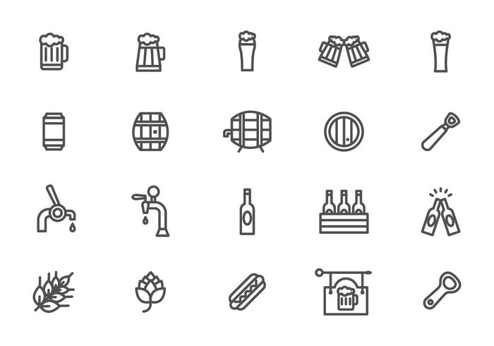 Minimalistic Beer and Cerveja Vectors