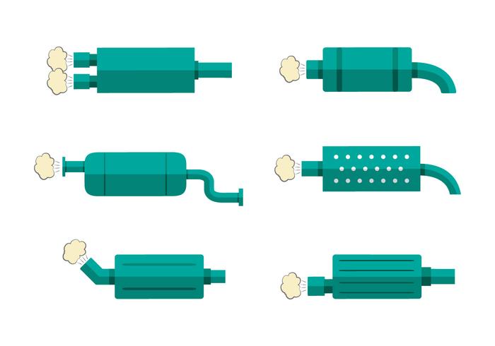 Green Flat Muffler Vectors Green Flat Muffler Vectors