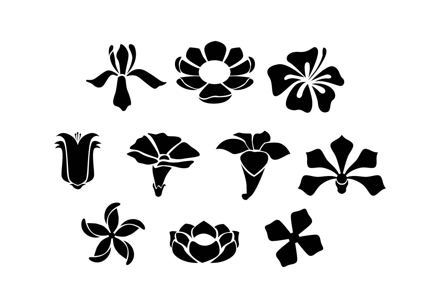 Download Flower Silhouette Free Vector Art - (3,059 Free Downloads)