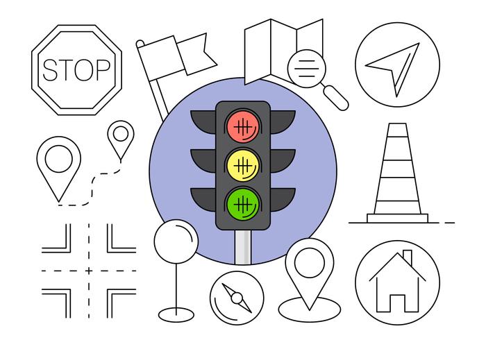 Navigation Icons for Free in Vector Elements
